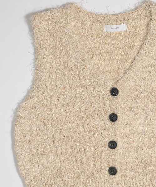 MUHET（ミュエータ）の「v neck knit vest / Vネックニットベスト（ベスト・レディース・アイボリー/ネイビー・FREE）」の13枚目の写真