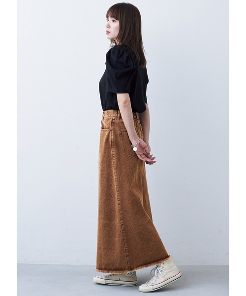 MEDE19F(メデジュウキュウ)の「BRAND NEW MIX STYLE パフスリーブトップス(Tシャツ/カットソー・レディース・ブラック/モスグリーン/ホワイト・M/L/LL/3L/S)」の16枚目の写真
