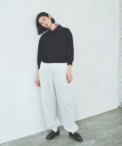 LA MARINE FRANCAISE(マリン フランセーズ)の「ミニ裏毛ポロスウェット(Tシャツ/カットソー・レディース・ホワイト/ブラック/グレー・FREE)」の10枚目の写真