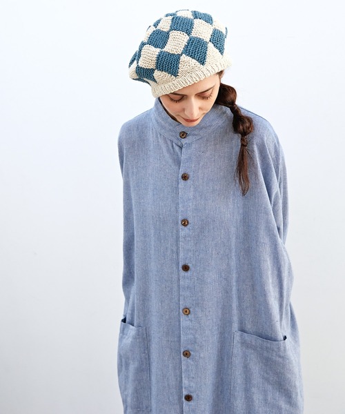 チャイハネ（チャイハネ）の「【チャイハネ】ダイヤベレー帽（ハンチング/ベレー帽・レディース・ブラウン/オレンジ/ブルー・FREE）」の7枚目の写真