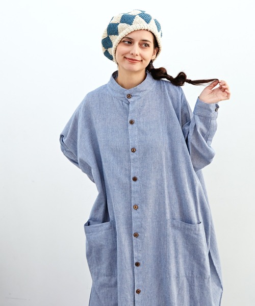 チャイハネ（チャイハネ）の「【チャイハネ】ダイヤベレー帽（ハンチング/ベレー帽・レディース・ブラウン/オレンジ/ブルー・FREE）」の6枚目の写真