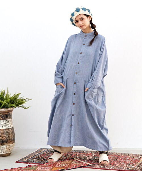 チャイハネ（チャイハネ）の「【チャイハネ】ダイヤベレー帽（ハンチング/ベレー帽・レディース・ブラウン/オレンジ/ブルー・FREE）」の4枚目の写真