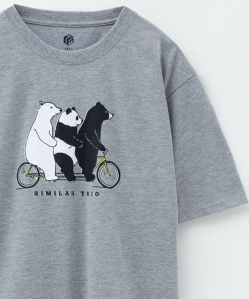 Mac-House（マックハウス）の「T-GRAPHICS アニマルプリント半袖Ｔシャツ（Tシャツ/カットソー・メンズ・グリーン/ブルー/グレー/ネイビー/ブラック・S/M/L/XL）」の3枚目の写真