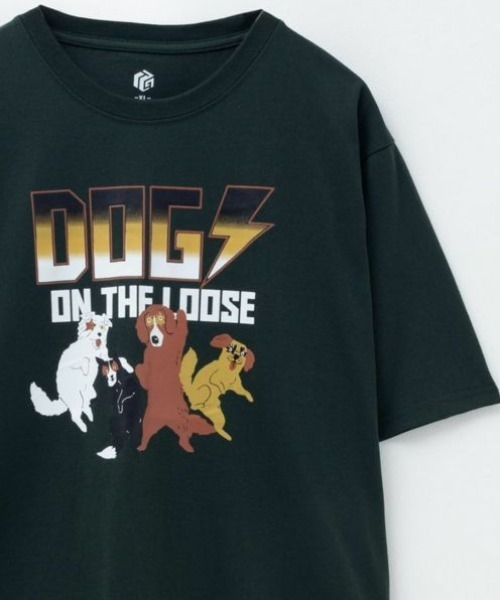 Mac-House（マックハウス）の「T-GRAPHICS アニマルプリント半袖Ｔシャツ（Tシャツ/カットソー・メンズ・グリーン/ブルー/グレー/ネイビー/ブラック・S/M/L/XL）」の4枚目の写真