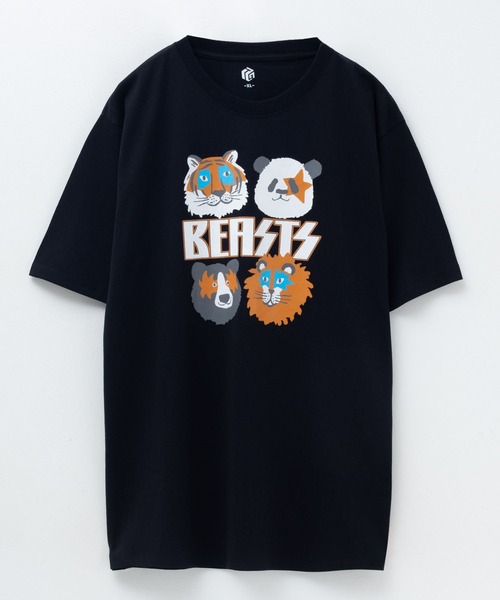 Mac-House（マックハウス）の「T-GRAPHICS アニマルプリント半袖Ｔシャツ（Tシャツ/カットソー・メンズ・グリーン/ブルー/グレー/ネイビー/ブラック・S/M/L/XL）」の16枚目の写真