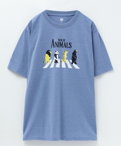 Mac-House（マックハウス）の「T-GRAPHICS アニマルプリント半袖Ｔシャツ（Tシャツ/カットソー・メンズ・グリーン/ブルー/グレー/ネイビー/ブラック・S/M/L/XL）」の20枚目の写真