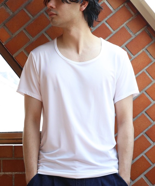 ８(eight)（エイト）の「クィックドライ＆COOL接触冷感Ｔシャツ（Tシャツ/カットソー・メンズ・ブラック系その他/ホワイト系その他2/ホワイト系その他/ブルー系その他2/ブラック系その他2/ブルー系その他・X-LARGE/LARGE/MEDIUM/SMALL）」の2枚目の写真