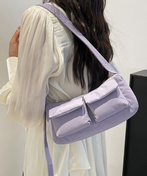 Ritzy(リッツィー)の「6色展開 ビックポケットショルダーバッグ(バックパック/リュック・レディース・ブラック/ベージュ/ピンク/ブルー/グリーン/ラベンダー・FREE)」の20枚目の写真
