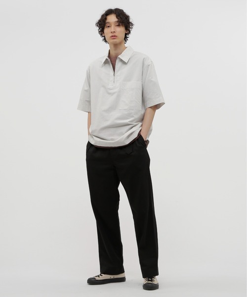 MHL エムエイチエル コットン ポロシャツ ブラック size M MHL.（エムエイチエル）の「AIRTEX COTTON JERSEY（ポロシャツ