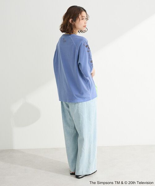 The Simpsons（ザ・シンプソンズ）の「The SimpsonsピグメントラグランTEE（Tシャツ/カットソー・レディース・オフホワイト/チャコールグレー/ネイビー・FREE）」の8枚目の写真