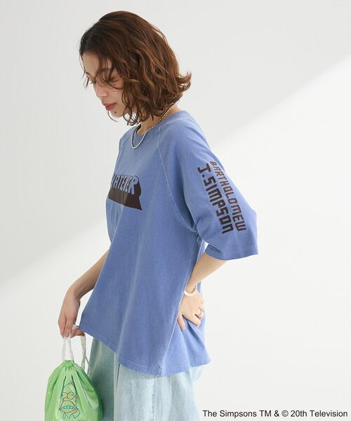 The Simpsons（ザ・シンプソンズ）の「The SimpsonsピグメントラグランTEE（Tシャツ/カットソー・レディース・オフホワイト/チャコールグレー/ネイビー・FREE）」の10枚目の写真