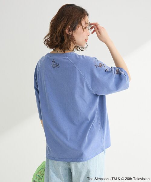 The Simpsons（ザ・シンプソンズ）の「The SimpsonsピグメントラグランTEE（Tシャツ/カットソー・レディース・オフホワイト/チャコールグレー/ネイビー・FREE）」の11枚目の写真