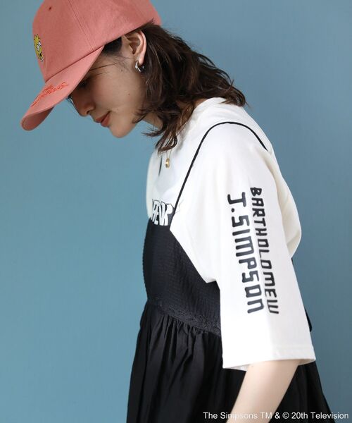 The Simpsons（ザ・シンプソンズ）の「The SimpsonsピグメントラグランTEE（Tシャツ/カットソー・レディース・オフホワイト/チャコールグレー/ネイビー・FREE）」の20枚目の写真