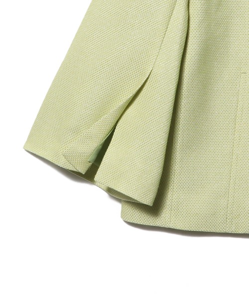ESTNATION（エストネーション）の「ESTNATION / サマーツイードジャケット（ノーカラージャケット・レディース・ホワイト/ライトグリーン・38/36）」の6枚目の写真
