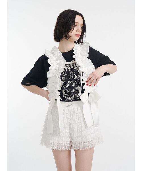 jouetie（ジュエティ）の「グランジグラフィックTシャツ（Tシャツ/カットソー・レディース・レッド/オフホワイト/ブラック・MEDIUM）」の11枚目の写真