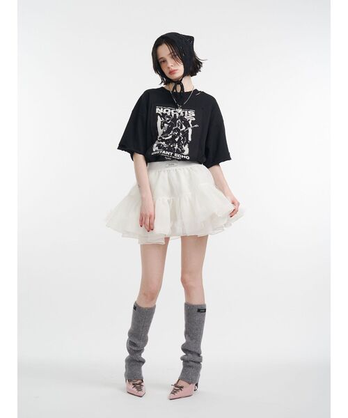 jouetie（ジュエティ）の「グランジグラフィックTシャツ（Tシャツ/カットソー・レディース・レッド/オフホワイト/ブラック・MEDIUM）」の17枚目の写真