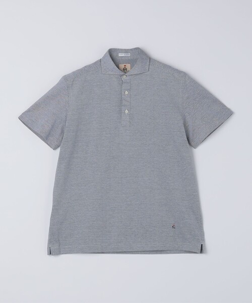 SHIPS(シップス)の「GUY ROVER: カッタウェイ メランジ ポロシャツ(Tシャツ/カットソー・メンズ・チャコールグレー/ライトグリーン/ライトブラウン/コバルトブルー・MEDIUM/SMALL/LARGE)」の2枚目の写真