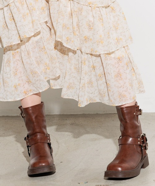 FOREVER 21(フォーエバー トゥエンティーワン)の「【2025SS】シアーティアードロングスカート(スカート・レディース・ナチュラル/ブラック・FREE)」の7枚目の写真