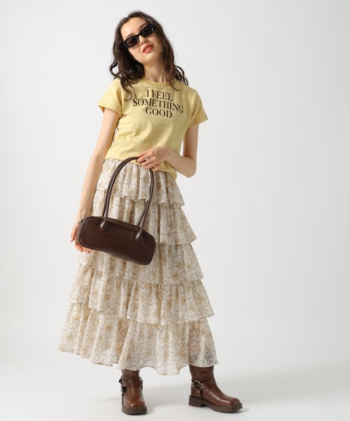 FOREVER 21(フォーエバー トゥエンティーワン)の「【2025SS】シアーティアードロングスカート(スカート・レディース・ナチュラル/ブラック・FREE)」の10枚目の写真