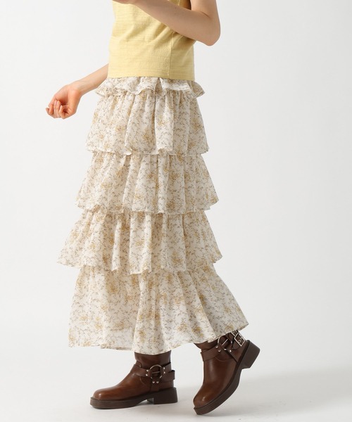 FOREVER 21(フォーエバー トゥエンティーワン)の「【2025SS】シアーティアードロングスカート(スカート・レディース・ナチュラル/ブラック・FREE)」の13枚目の写真