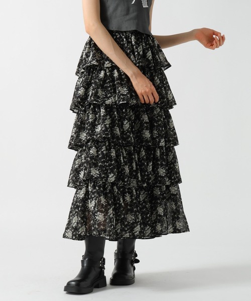 FOREVER 21(フォーエバー トゥエンティーワン)の「【2025SS】シアーティアードロングスカート(スカート・レディース・ナチュラル/ブラック・FREE)」の20枚目の写真