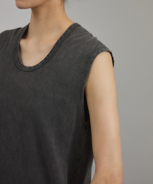 SALON adam et rope'（サロン アダム エ ロペ）の「ガーメントダイ 天竺ワンピース（ワンピース・レディース・チャコールグレー/ブラウン系その他2・FREE）」の16枚目の写真