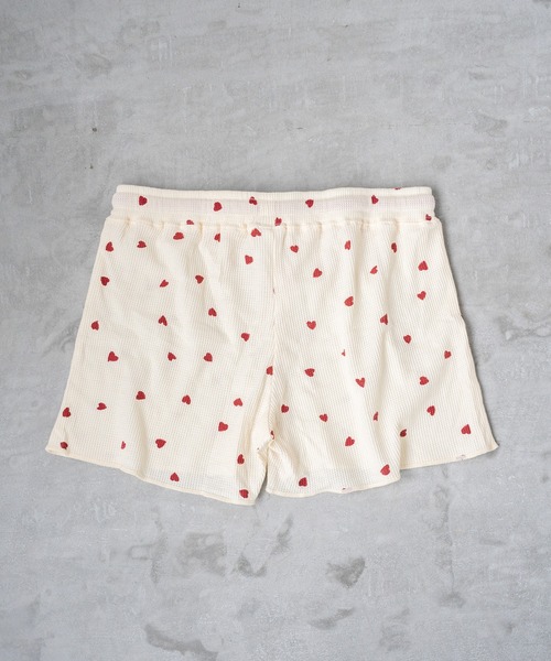 ハート柄ルームウェアセット FRUIT OF THE LOOM パジャマ ルームウェア ハート柄ワッフル