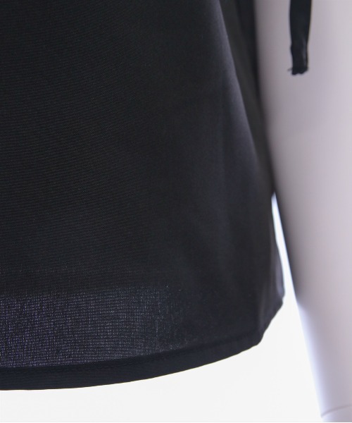 CLEAR BASIC（クリアベーシック）の「リボン付きフリルノースリーブブラウス[着回し力抜群 フレンチガーリー]≪SS新作≫（シャツ/ブラウス・レディース・ブラック×ホワイト/チャコールグレー/ブルー/アイボリー/ホワイト系その他/ブラウン・F）」の15枚目の写真