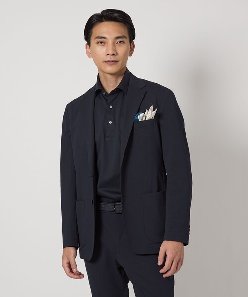 green label relaxing（グリーンレーベルリラクシング）の「A/S ポンチ カッタウェイ ポロシャツ -汗染み防止-（ポロシャツ・メンズ・ネイビー/ダークグリーン/ダークグレー・M/S/XL/L）」の9枚目の写真
