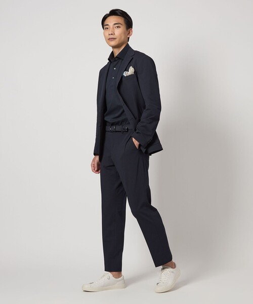 green label relaxing（グリーンレーベルリラクシング）の「A/S ポンチ カッタウェイ ポロシャツ -汗染み防止-（ポロシャツ・メンズ・ネイビー/ダークグリーン/ダークグレー・M/S/XL/L）」の10枚目の写真