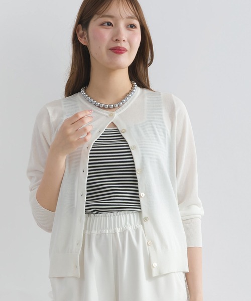 PICCIN(ピッチン)の「マグネット金具カラーパールネックレス(12mm)(ネックレス・レディース・ゴールド/オフホワイト/シルバー・FREE)」の22枚目の写真