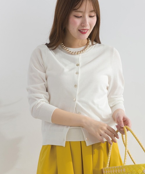 PICCIN(ピッチン)の「マグネット金具カラーパールネックレス(12mm)(ネックレス・レディース・ゴールド/オフホワイト/シルバー・FREE)」の19枚目の写真
