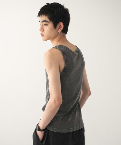 WEGO(ウィゴー)の「WEGO/リブタンクトップ(タンクトップ・メンズ・ブラック/ブラック系その他/ホワイト・MEDIUM/LARGE)」の15枚目の写真