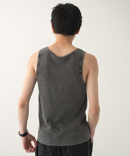 WEGO(ウィゴー)の「WEGO/リブタンクトップ(タンクトップ・メンズ・ブラック/ブラック系その他/ホワイト・MEDIUM/LARGE)」の16枚目の写真