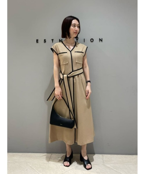 ESTNATION / バイカラー ワンピース《EXCLUSIVE》（ワンピース