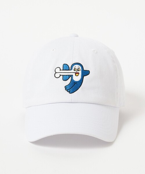 TOKYO CULTUART by BEAMS（トウキョウカルチャートバイビームス）の「渋谷サウナス / イルカのイルカくん “サウぃな～” CAP（キャップ・レディース・ホワイト/ネイビー・ONE SIZE）」の3枚目の写真