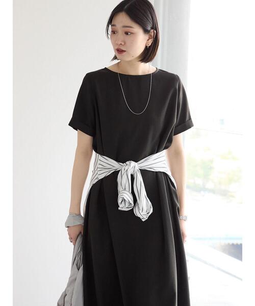 Samansa Mos2 blue（サマンサモスモスブルー）の「リネンタッチマキシワンピース（ワンピース・レディース・ブルー/ブラック/ベージュ・F）」の6枚目の写真