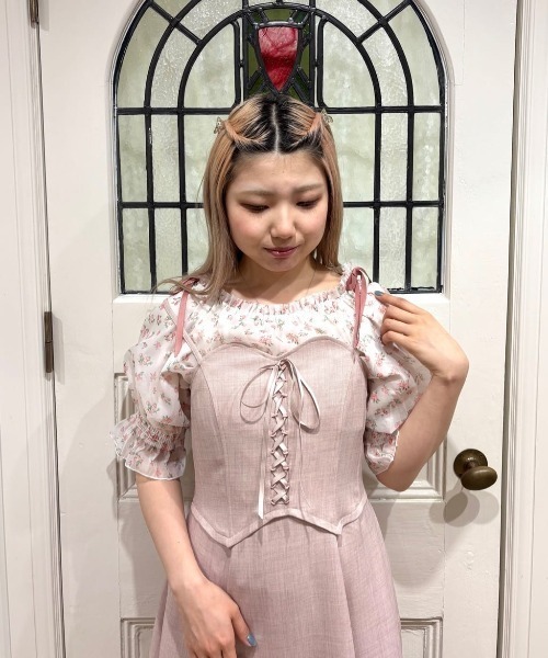 F i.n.t（フィント）の「フロントレースアップコルセットキャミワンピース/F&A　夏服（ワンピース・レディース・チャコールグレー/ピンクベージュ/ブルーグリーン・FREE）」の15枚目の写真