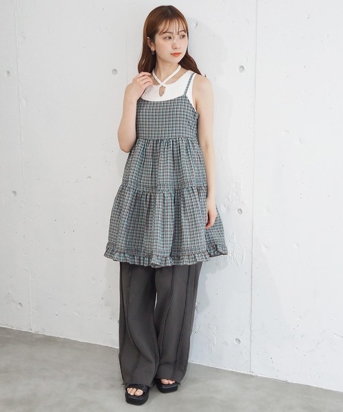 tiptop(ティップトップ)の「テレコチョーカータンクトップ(タンクトップ・レディース・ブラック/レッド/オフホワイト/ホワイト系その他・FREE)」の8枚目の写真