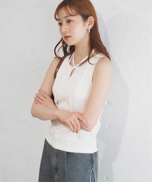 tiptop(ティップトップ)の「テレコチョーカータンクトップ(タンクトップ・レディース・ブラック/レッド/オフホワイト/ホワイト系その他・FREE)」の11枚目の写真