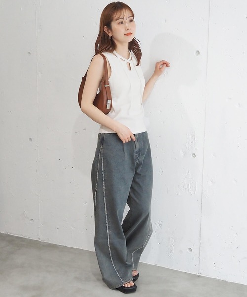 tiptop(ティップトップ)の「テレコチョーカータンクトップ(タンクトップ・レディース・ブラック/レッド/オフホワイト/ホワイト系その他・FREE)」の13枚目の写真