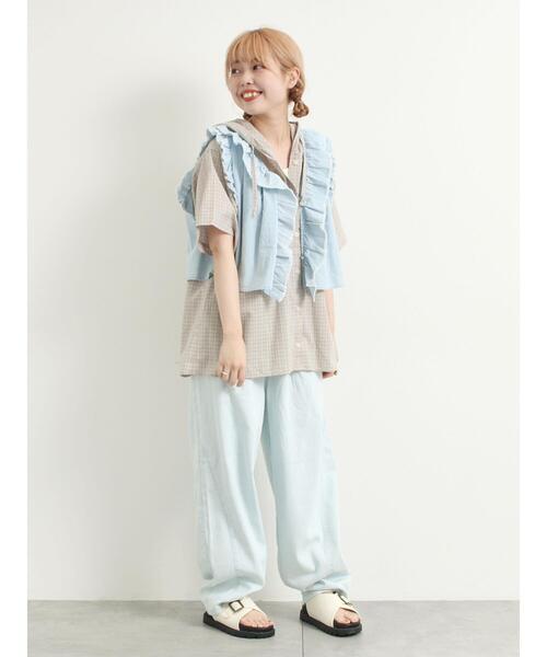 SM2（エスエムツー）の「チェック柄フードシャツ（シャツ/ブラウス・レディース・チャコールグレー/ブルー/グレー・F）」の18枚目の写真