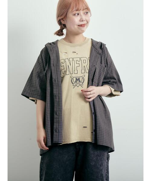 SM2（エスエムツー）の「チェック柄フードシャツ（シャツ/ブラウス・レディース・チャコールグレー/ブルー/グレー・F）」の20枚目の写真