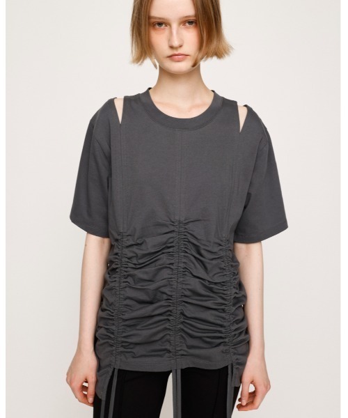 セール】STEPHEM SHIRRING T/SH ステファン シャーリング T