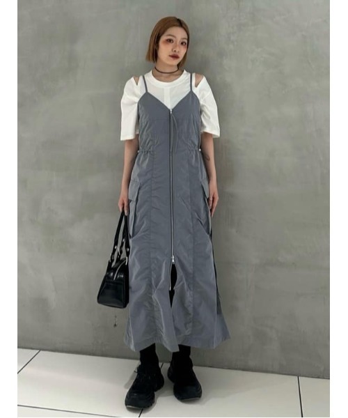 SLY(スライ)の「STEPHEM SHIRRING T/SH ステファン シャーリング Tシャツ 半袖 夏服(Tシャツ/カットソー・レディース・ライトブラック/オフホワイト/ブラック・FREE)」の20枚目の写真