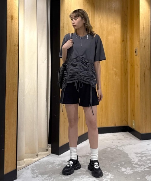 セール】STEPHEM SHIRRING T/SH ステファン シャーリング T