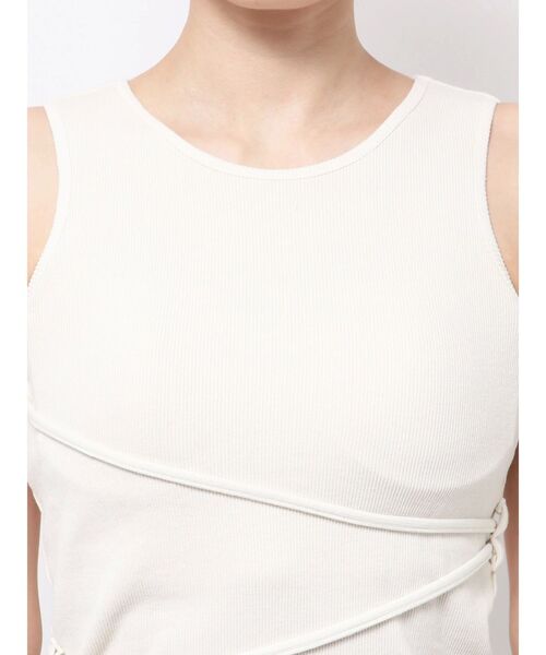 EMODA(エモダ)の「クロスフィットリボントップ(Tシャツ/カットソー・レディース・グレー/ホワイト/ブラック・FREE)」の8枚目の写真