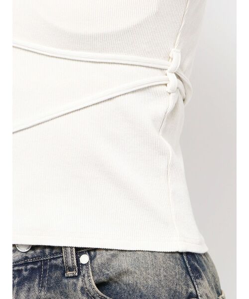 EMODA(エモダ)の「クロスフィットリボントップ(Tシャツ/カットソー・レディース・グレー/ホワイト/ブラック・FREE)」の10枚目の写真