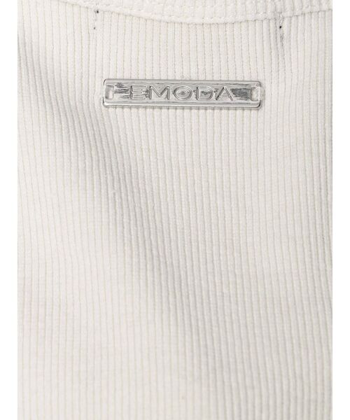 EMODA(エモダ)の「クロスフィットリボントップ(Tシャツ/カットソー・レディース・グレー/ホワイト/ブラック・FREE)」の16枚目の写真