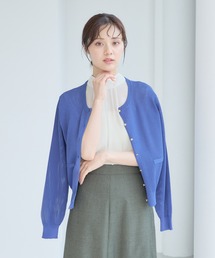 キンボタンメッシュカーディガン571991